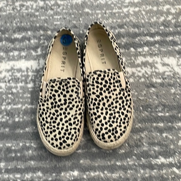 Esprit Shoes - Espirit Leopard Print Espadrille Slip On Canvas Shoes Size 7